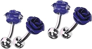 4 Peças Abotoaduras De Rosa Botões De Terno Para Homens Abotoaduras De Negócios Abotoaduras De Terno Para Roupas Masculinas Joias Kits De Abotoaduras De Metal Para Homens Terno