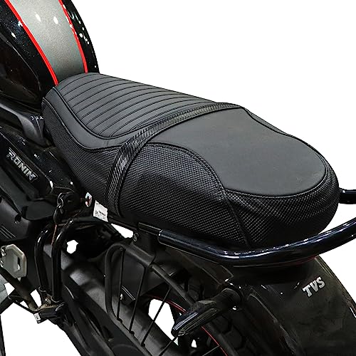 Image of TVS Seat Cover for Sweat Free Comfortable Riding| Nylon Thread Stitching for Strength| Bike Riding Accessories|Heat & UV Ray Protection|Enhanced Tear Resistance