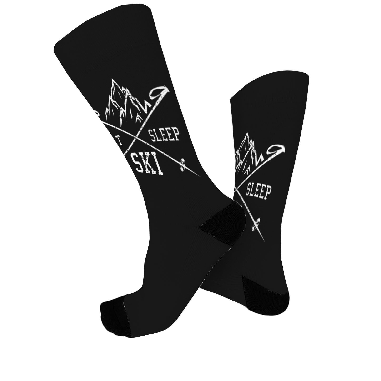 CharmZestPal Ski Vacation Winter Sports I'd Rather Be Skiing Skiers Crew Socks For Women