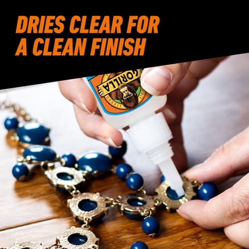 Image of Gorilla Super Glue Value Size, Fast‑Setting Strong Bond, Impact‑Tough Formula Clear, 28 Grams