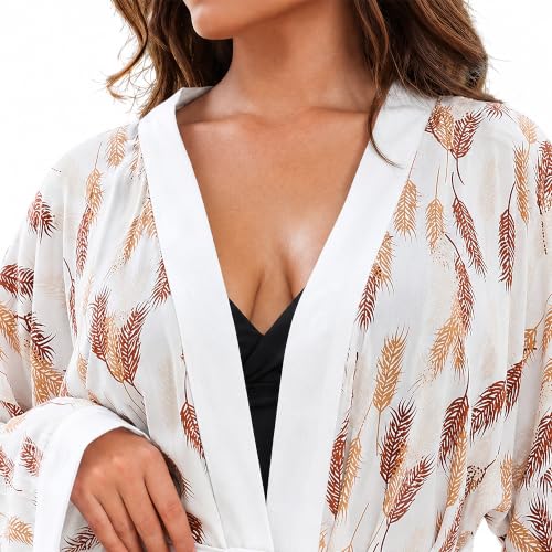 Image of Miss Lavish London Long Kaftan Dress for Women - Summer Printed Plus Size Maxi Caftan