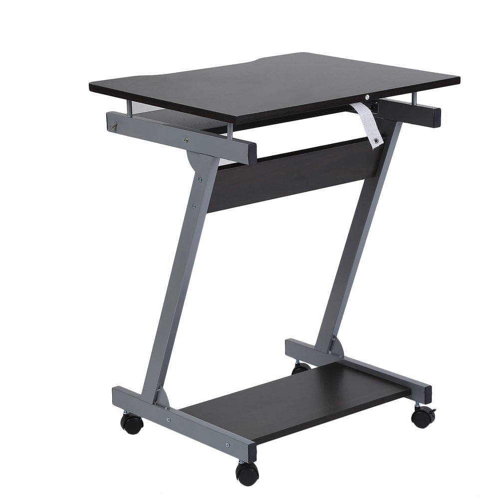 Buy Homgrace Computer Desk ZShaped PC Desk Movable Portable Trolley