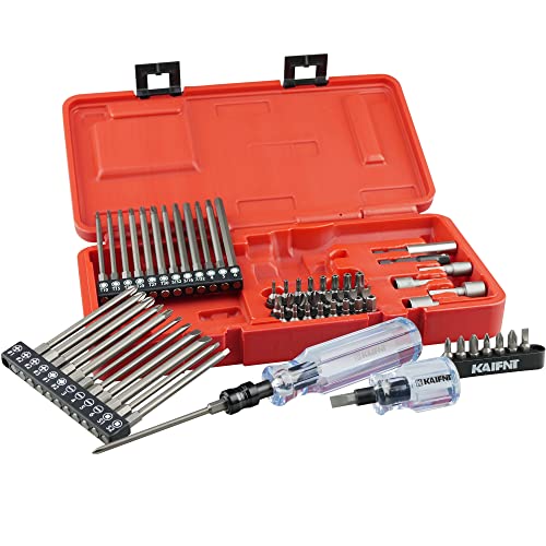 Kaifnt K460 Impact Screwdriving Bit Set With Acetate Handles, 4-Inch Power Bits, Quick-Change Screwdrivers, 60-Piece #TOP28