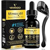 5% Minoxidil for Men Beard Growth Kit: Venanoci Hair Regrowth Oil with Biotin & Rosemary – Thicker, Fuller Beard & Hair – Stop Hair Loss & Thinning – Hair Growth Serum Treatment