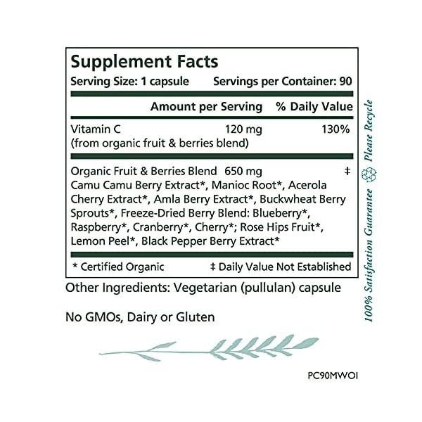 Pure-Synergy-Pure-Radiance-C-90-Capsules-Made-with-Organic-Ingredients-Non-GMO-Vegan-100-Natural-Vitamin-C-with-Organic-Camu-Camu-Extract PURE SYNERGY Pure Radiance C | Organic Vitamin C Capsules | 100% Natural, Whole Food, Non-GMO Supplement with Camu Camu Extract | for Immune and Collagen Support (90 Capsules)