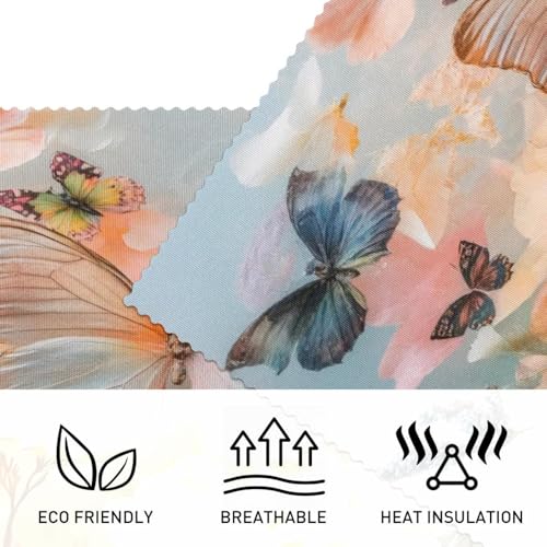 Sets de table motif papillon blanc pour repas de jardin et salle à manger - 4