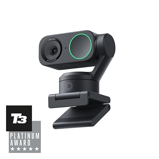 Insta360 Link 2 Standard Bundle - Webcam 4K per PC/Mac, sensore 1/2", tracking AI, HDR, microfono con cancellazione del rumore AI, controllo gestuale per streaming, videochiamate, gaming, compatibile