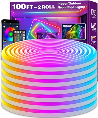 Cinta de luces LED RGB de 100 pies, flexible y resistente al agua miniatura 1