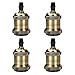 Produktbild GreenSun 4 Stück Edison E27 Antique Alu Lampenfassung Deckenfassung Fassung Socket Lampenfuss Retro Vintage Halter fuer Haengeleuchte Deckenleuchte Adapter Beleuchtung Sockel #6
