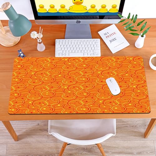 Eccellente Pad del mouse da gioco 80x40 cm Motivo colorato degli anelli su sfondo arancione - texture senza soluzione di continuità tavolo non distanza MAT COMPUTER Supporto per ufficio