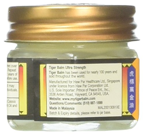 Tiger Balm Ultra Strength Pain Relieving Ointment Non-Staining 18 Gm #TOP1