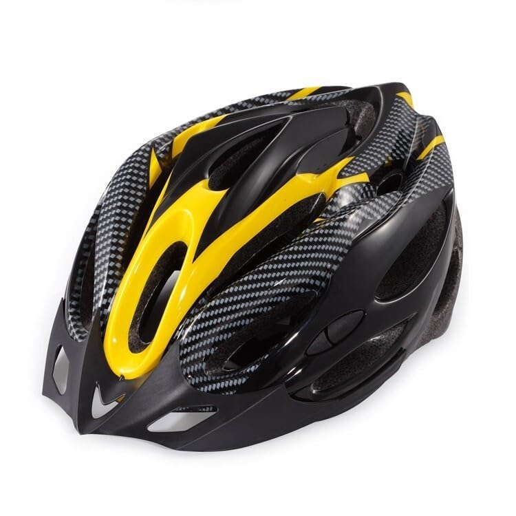 Casco Bicicleta Casco de Bicicleta MTB for Hombres y Mujeres, Casco Deportivo for Ciclismo, Accesorios Ajustables for montaña Carretera(Yellow)