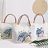 callie Sac Fourre-Tout Personnalisable avec Motif Tortue de Mer Fleurie et Nom Accessoire de Voyage Cadeau Anniversaire Plage pour Femme (poignée en cuir PU) #1