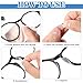 30 Pairs Eyeglasses Nose Pads Soft Silicone Adhesive Glasses Nose Pad Replacement D-Shaped Anti Slip Nose Pads for Glasses, Transparent Eyeglass Nose Pads for Full Plastic Frames, 1mm