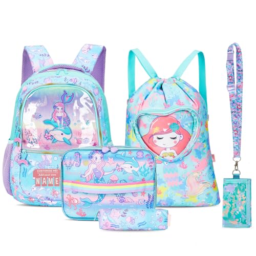 Amythe Set Sac à Dos Fille 6-10 Ans, Cartable fille