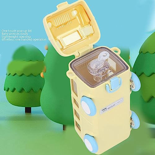 Botella de agua con forma de autobús escolar para niños de 500 ml ideal para excursiones 5
