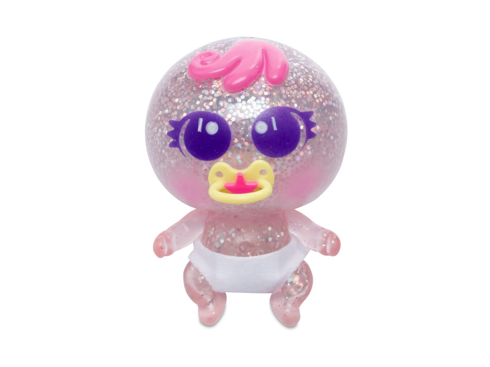 Distroller Bandai KSI-​merito Bebé Eskuish, Rosa D927880, Muñeca eskuish blandita ¡Además Tiene Purpurina en su Interior!
