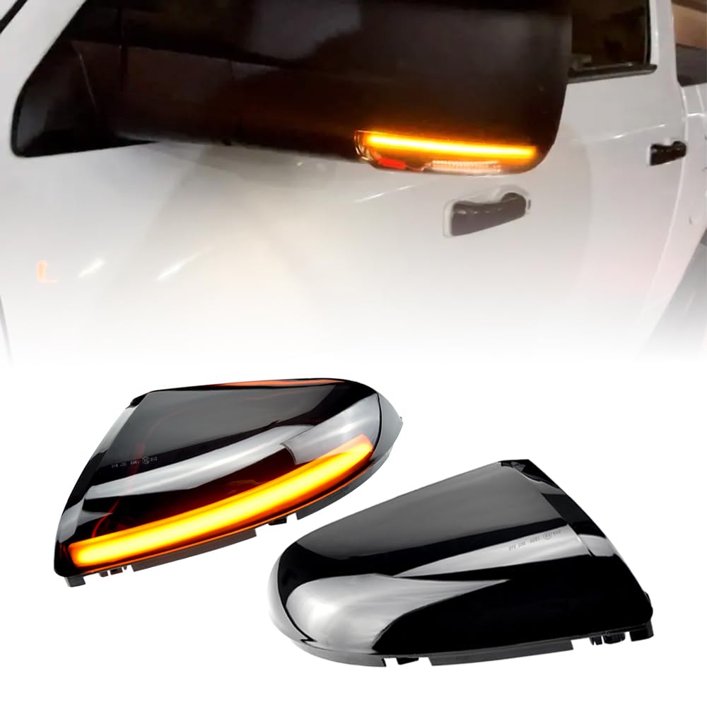 QKLsudua 2pcs Car Led Side Mirror Light Compatible with Dod-ge Ram 1500 2009-2018, Turn Signal Dynamic Indicator Lamp Accessories