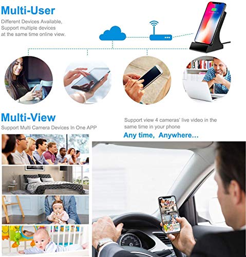 Lizvie Wireless Charger With Spy Hidden Camera, 1080P Hd Mini Smart Nanny Security Cam Wifi Remote Viewing/Night Vision/Motion Detection #TOP3