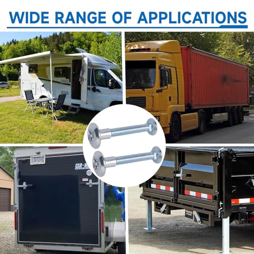 Image of Fuoequl Trailer Hasp Bolt Kit, Trailer Hasp Bolt Style | Cam Action Hasp, For Trailer