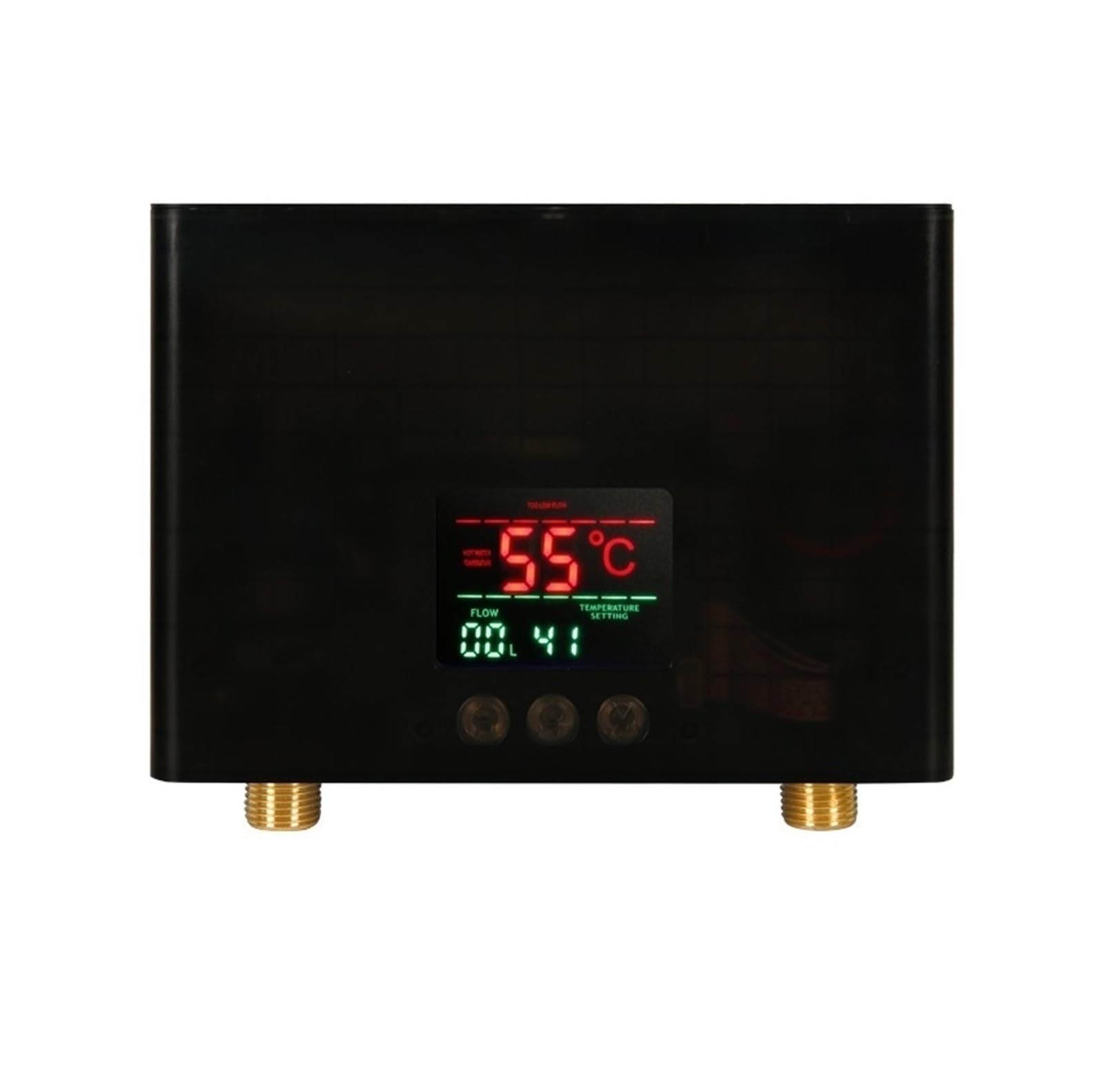 5500W Instant Water Heater Bathroom Kitchen Wall Mounted Electric Water Heater LCD Temperature Display with Remote Control Compact and Durable(Nero,220 5500W)