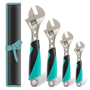 THANOS 4 PCS Adjustable Wrench,Adjustable Spanner Wrench Set with Box End and Hex Function (6 in. 8 in. 10 in. 12 in.)