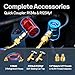 VIVOHOME Digital HVAC Manifold Gauge Set with R134a R1234yf Quick Couplers and Can Taps, Refrigeration Car AC Gauges with 3 Hoses for R134a R410a R32 R1234yf R454B Refrigerant Recharge Kit