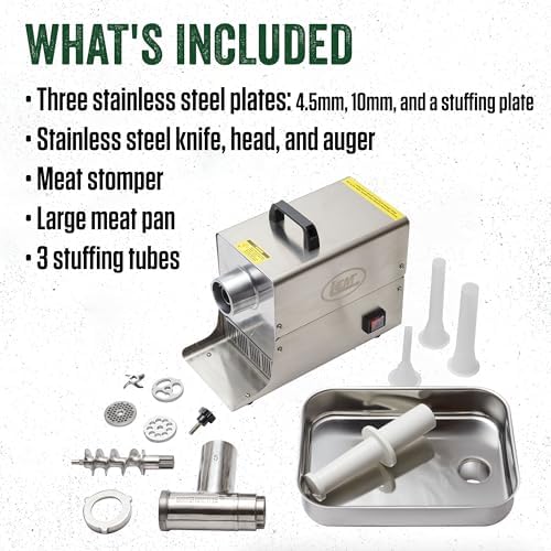 LEM Products BigBite Dual Grind #8 0.50 HP Stainless Steel Electric Meat Grinder Machine, Ideal for Regular Use - Thumbnail 5