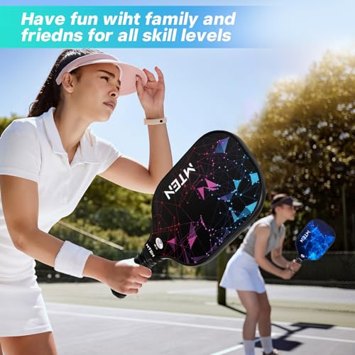 Image of MTEN Pickleball Paddles Set of 2 /4 /1, USAPA Approved Fiberglass Rackets