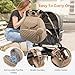 LOVEVOOK Small Diaper Bag Backpack, Waterproof Diaper Bags for Baby Girl Boy with Changing Pad, Stylish Baby Diaper Bag, Travel Diaper Bag for Mom Dad with Stroller Buckles,14 Inch