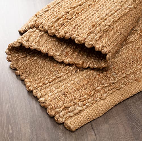 Jute Handloom Rug 3X5 Feet Floor Mat 36X60 Inch, Farmhouse Area Rugs, Natural Braided Doormat For Kitchen Entryway Pets Playing Rugs - Natural #TOP7