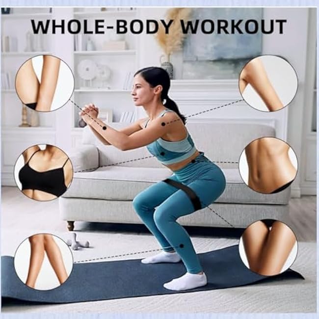 Ring Resistance Bands, X-Heavy Heavy Duty Resistance Ring Total Body Fitness Exercise Bands, A Must Have for Fitness Men and Women, Black 3 Pieces