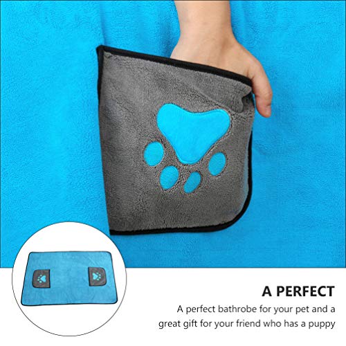 ULTECHNOVO Toalhas para CÃ£es Toalha de Banho Absorvente para Animais de EstimaÃ§Ã£o Com Bolsos Dupl