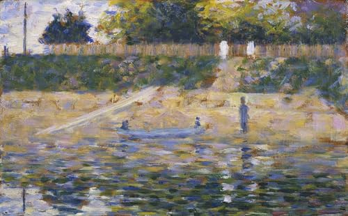Tableau Bateau Georges Pierre Seurat décoration murale vintage chambre 60x90