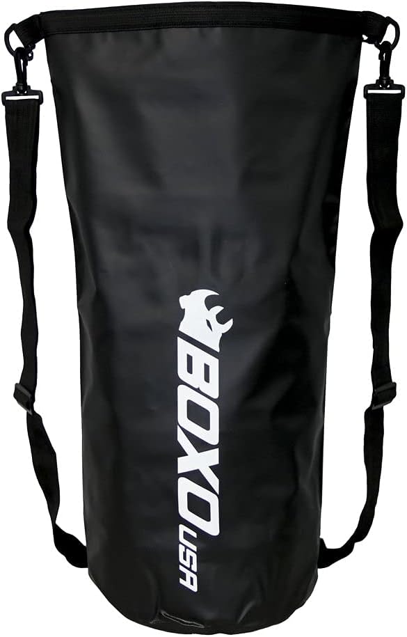 BOXO USA Waterproof Dry Bag - Keeps GearTools Dry - Lightweight 20L Storage, BLACK