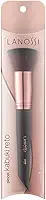 Pincel Kabuki Reto, Cor Rose e Preto, Lanossi Beauty & Care.