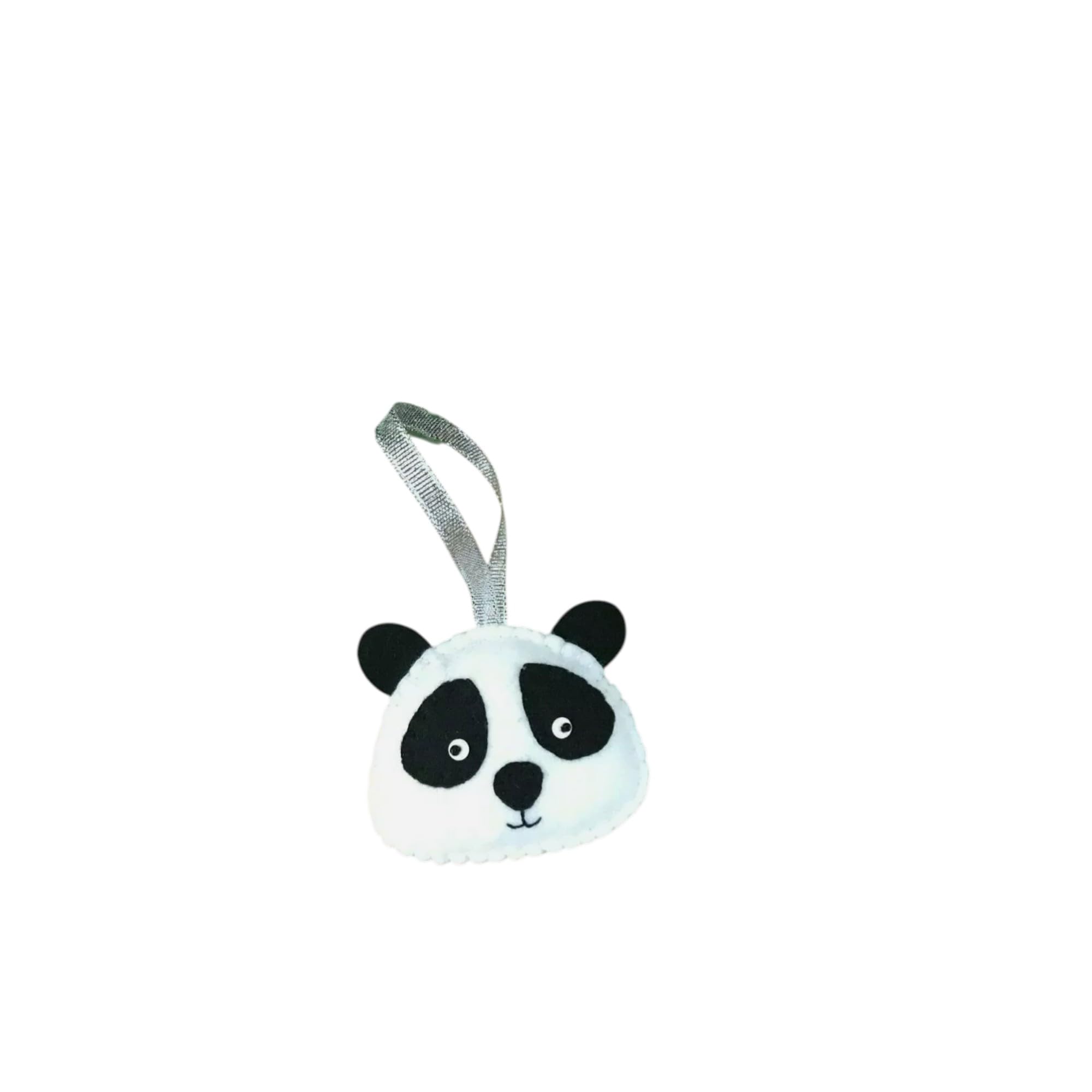 Handmade felt Easter decorations hanging ornaments bunny, chicken, egg (panda) โ image 1