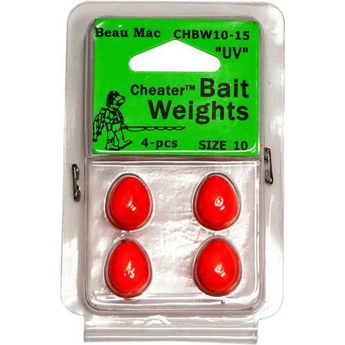 Beau Mac Cheater Bait Weights #10 Flame