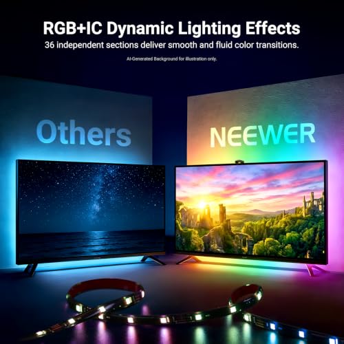 NEEWER Basics NS03 TV Backlight for 55"-65" Screens, 11.8ft/3.6m LED RGB by NEEWER - Used condition - Image 4