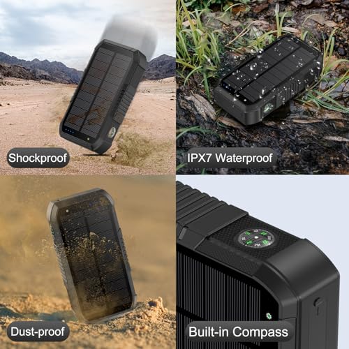Add Solar Power Bank 66800mAh with Hand Crank - Image 7
