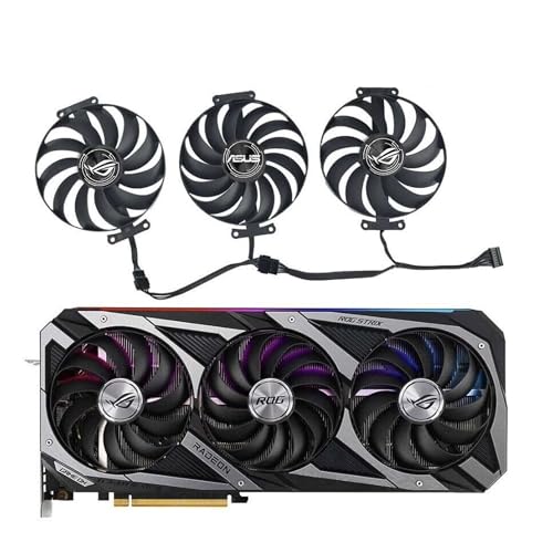 ASUS ROG STRIX RTX 3060 3080 Ti 3090 Series Replacement GPU Fan for ASUS Graphics Cards 7-Pin - Full Set (OEM)