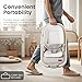 Qutanix 2-in-1 Baby Bouncer & Rocker,Portable Baby Bouncer Seat for Babies 0-9 Months, Baby Rocking Chair with 3 Reclining Positions,Wood Accents,Soft Newborn Insert - Beige