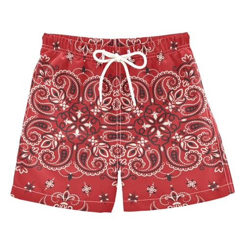 linqin Childish Pattern with Cars Trucks Plane Boys Swim Trunks Toddler Beach Board Shorts, Quick Dry Swim Shorts