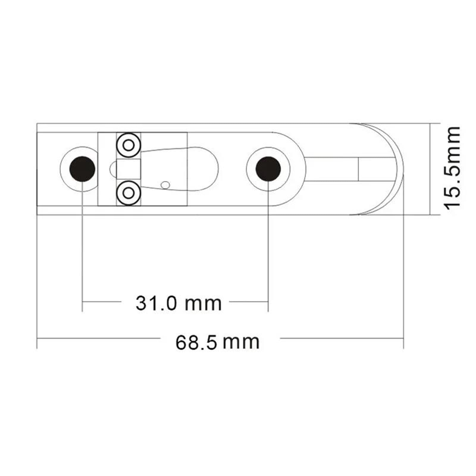 Zestaw 5 niezależnych mostków siodełkowych do gitary basowej czterostrunowej akcesoria w kolorze czarnym chromowanym Mostek Gitary Profesjonalnej(Black 5pcs)