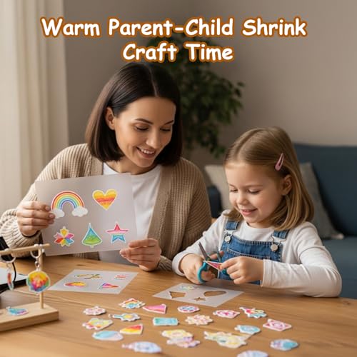 Image of Auihiay 15PCS Shrink Sheets Printable, Shrink Plastic Sheets, Shrink Paper for Kids Paper Crafts, Handprint Keychains, Easter Ornaments, Fathers Day (8.5 x 11 inch)