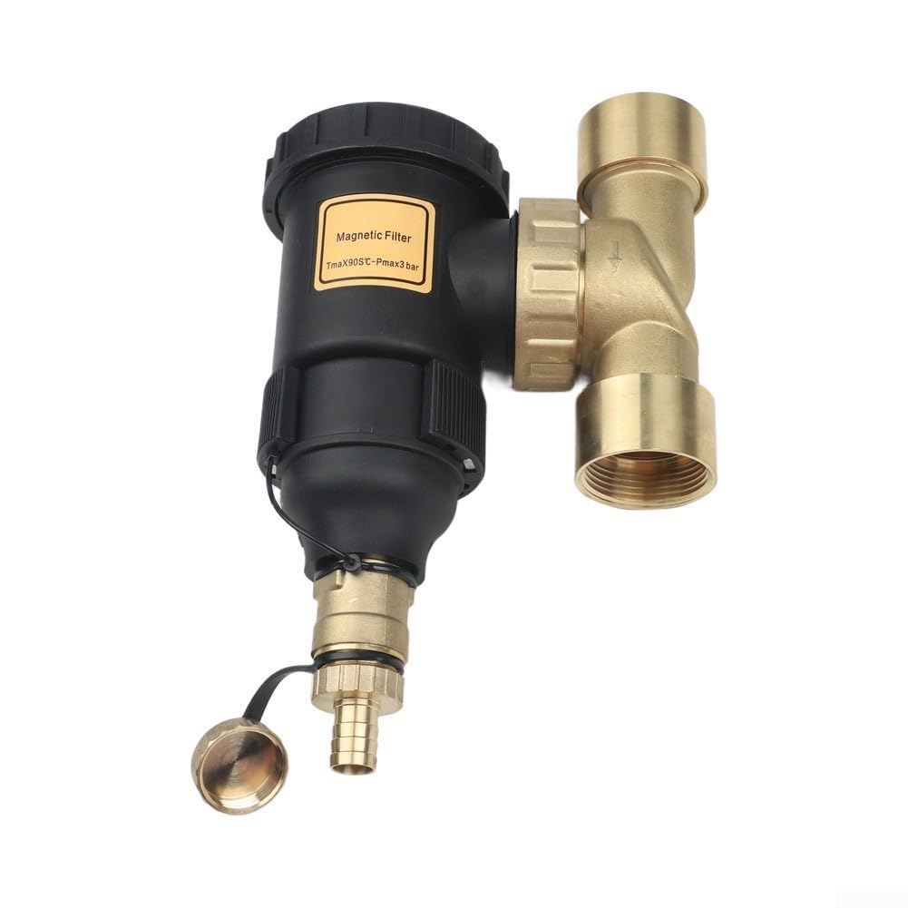 Separador de lodos magnético, filtro de calefacción de malla de acero inoxidable para calentadores de agua y calderas, eliminación de barro y óxido, conector roscado DN20 DN25 DN32, (DN32/1-1/4 hembra