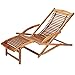 Casaria® Sonnenliege Klappbar mit Fußstütze abnehmbar inkl. Kissen Wetterfest Holz Gartenliege 166x70 cm Akazie Garten Liegestuhl 160kg Belastbar Balkon Liege