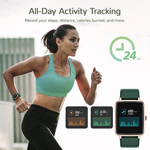 Letsfit Smart Watch, Fitness Tracker with Heart Rate Monitor, Activity Tracker with 1.3 Inch Touch Screen, IP68 Waterproof Pedometer Smartwatch with Sleep Monitor, Step Counter for Women and Men