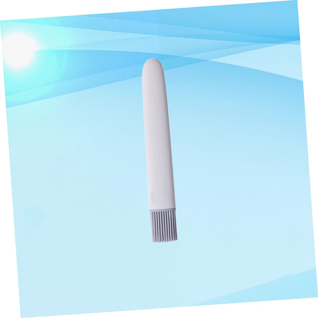 Cabilock Silicone Basting Oil Brush Food Grade Kitchen Utensil with Flexible Bristles Ergonomic Design for Precise Control Grey and White Color for Grilling and Baking