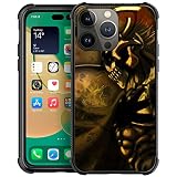 yicomon Compatible with iPhone 14 Pro Max Case,Two-Horned Warrior Pattern Design Shockproof Non-Slip